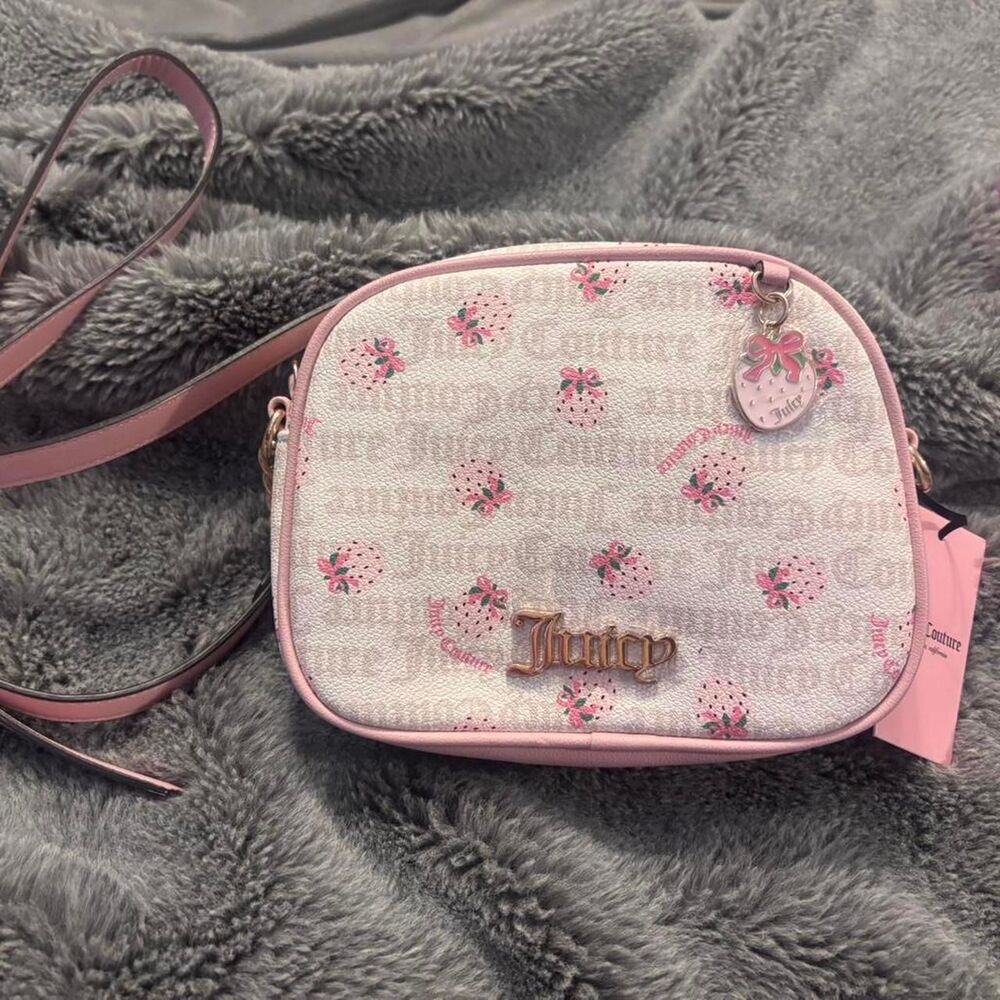 Juicy Couture pink strawberry crossbody bag